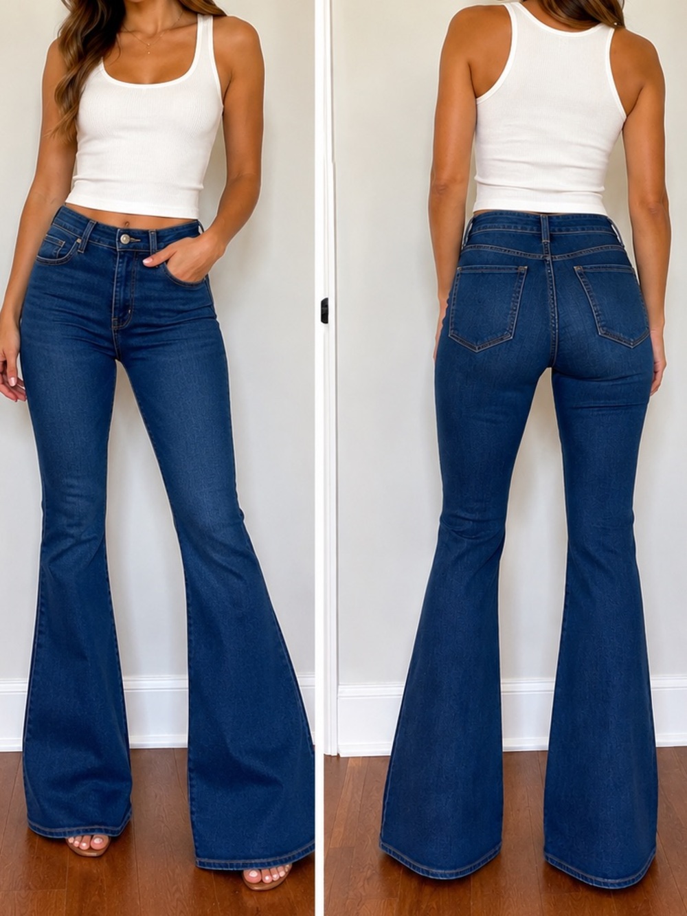 Celebrity Pink Renewable Essentials High-Rise Dark Blue Flare Jeans